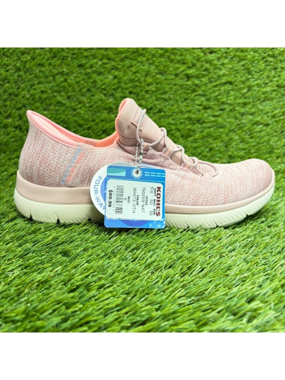 Skechers Summits Everyday Set Womens Size 6 Pink Blue Running Shoes Sneakers